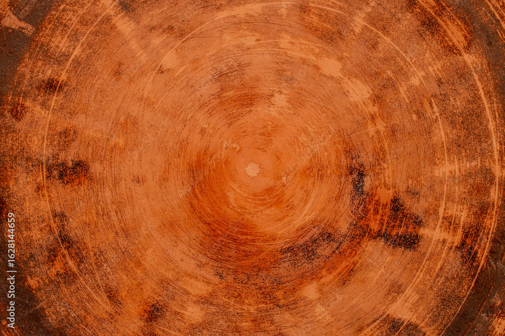 Naklejka premium Clay plate, macro, top view.