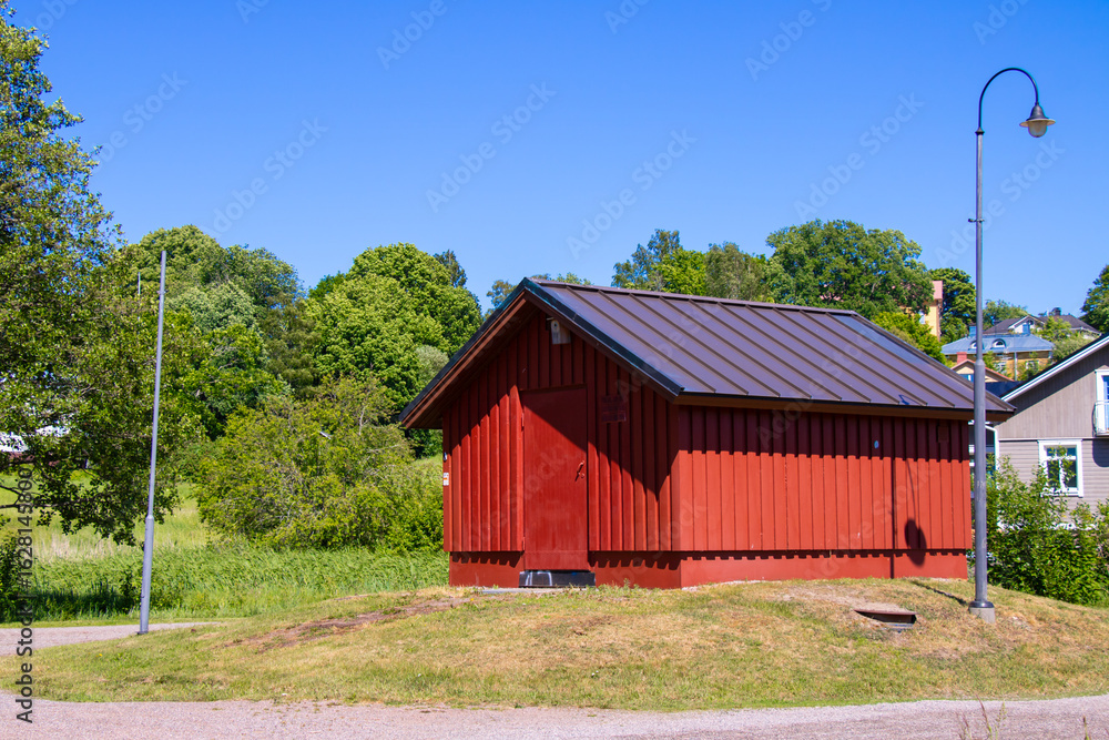 Obraz premium Beautiful medieval riverside scenery in Porvoo, Finland