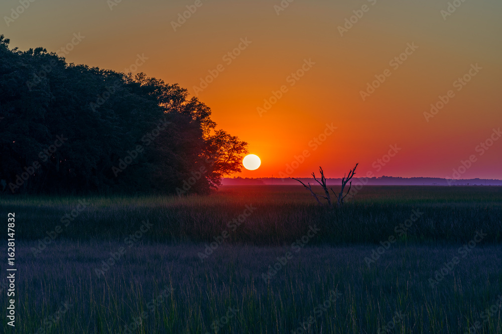 Naklejka premium Bohicket Creek Sunset