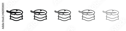 Soft fabric icon logo. Black line icon, vector illustrations.