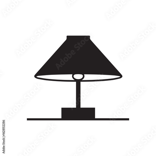 Lampshade Silhouette Icon for Home Interior Design