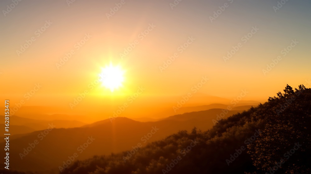 Obraz premium Sunrise Over Mountains