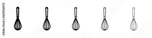Egg beater icon logo. Black line icon, vector illustrations.