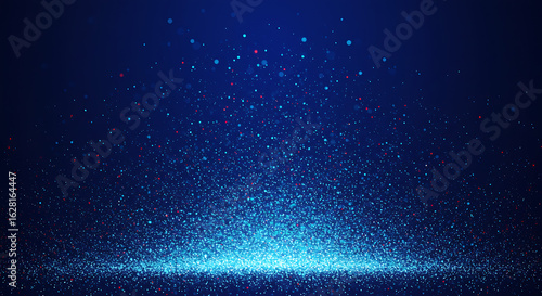 Abstract Blue Particle Explosion Creates A Dynamic, Festive Backdrop