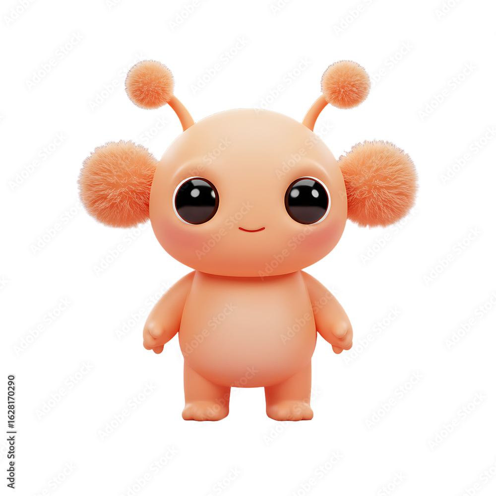 Fototapeta premium Cute Alien Illustration Style With Transparent Background