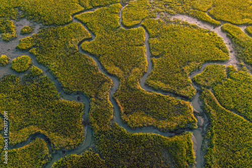 Sunset over Horseshoe Creek Marsh and Bohicket Creak