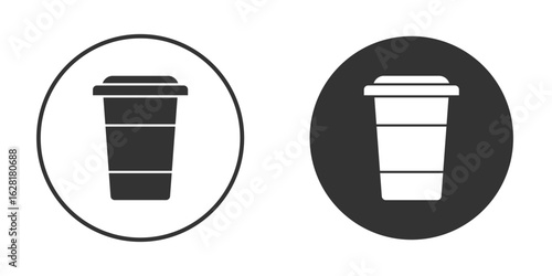 Yogurt container icon concept, simple flat design. Clipart vecot in black colors