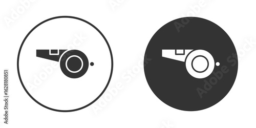 Whistle icon concept, simple flat design. Clipart vecot in black colors