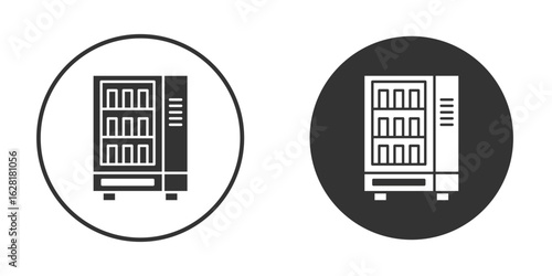 Vending machine icon concept, simple flat design. Clipart vecot in black colors