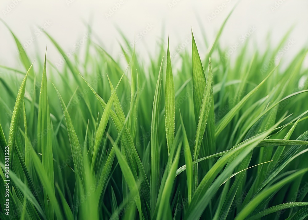 Obraz premium Close up view of a lush green grass texture background