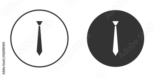 Tie icon concept, simple flat design. Clipart vecot in black colors