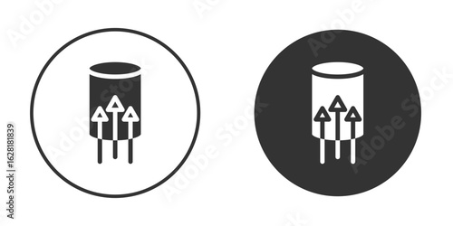 Suction icon concept, simple flat design. Clipart vecot in black colors