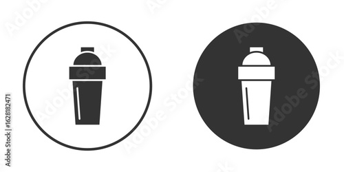Shaker cup icon concept, simple flat design. Clipart vecot in black colors
