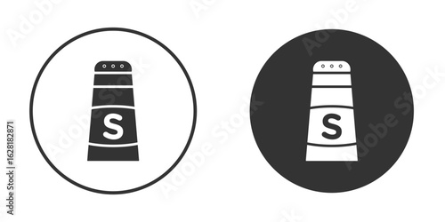 Salt icon concept, simple flat design. Clipart vecot in black colors