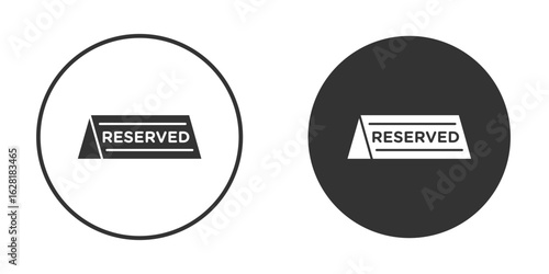 Reserved icon concept, simple flat design. Clipart vecot in black colors