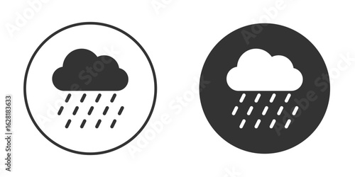 Rainfall icon concept, simple flat design. Clipart vecot in black colors