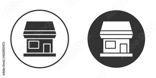 Marketplace icon concept, simple flat design. Clipart vecot in black colors