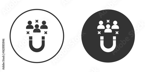 Lead generation icon concept, simple flat design. Clipart vecot in black colors