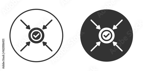 Impact icon concept, simple flat design. Clipart vecot in black colors