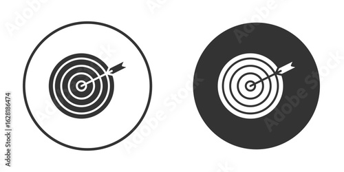 Hunting darts icon concept, simple flat design. Clipart vecot in black colors