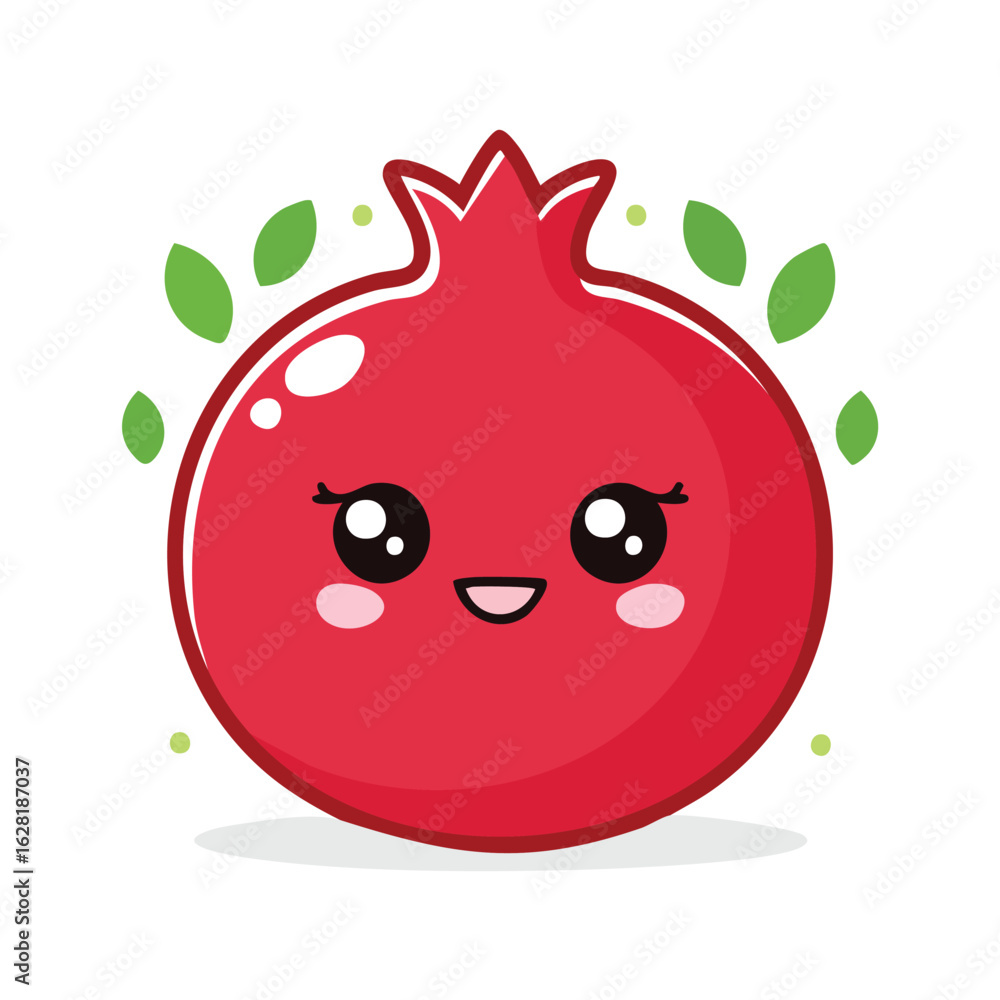 Obraz premium Collection of Hand-Drawn Carrot Sketches with Sliced Parts and Botanical Root Details, Plus Cute Kawaii Pomegranate in Solid Red Color with Bold White Contour and Flat Vector Design