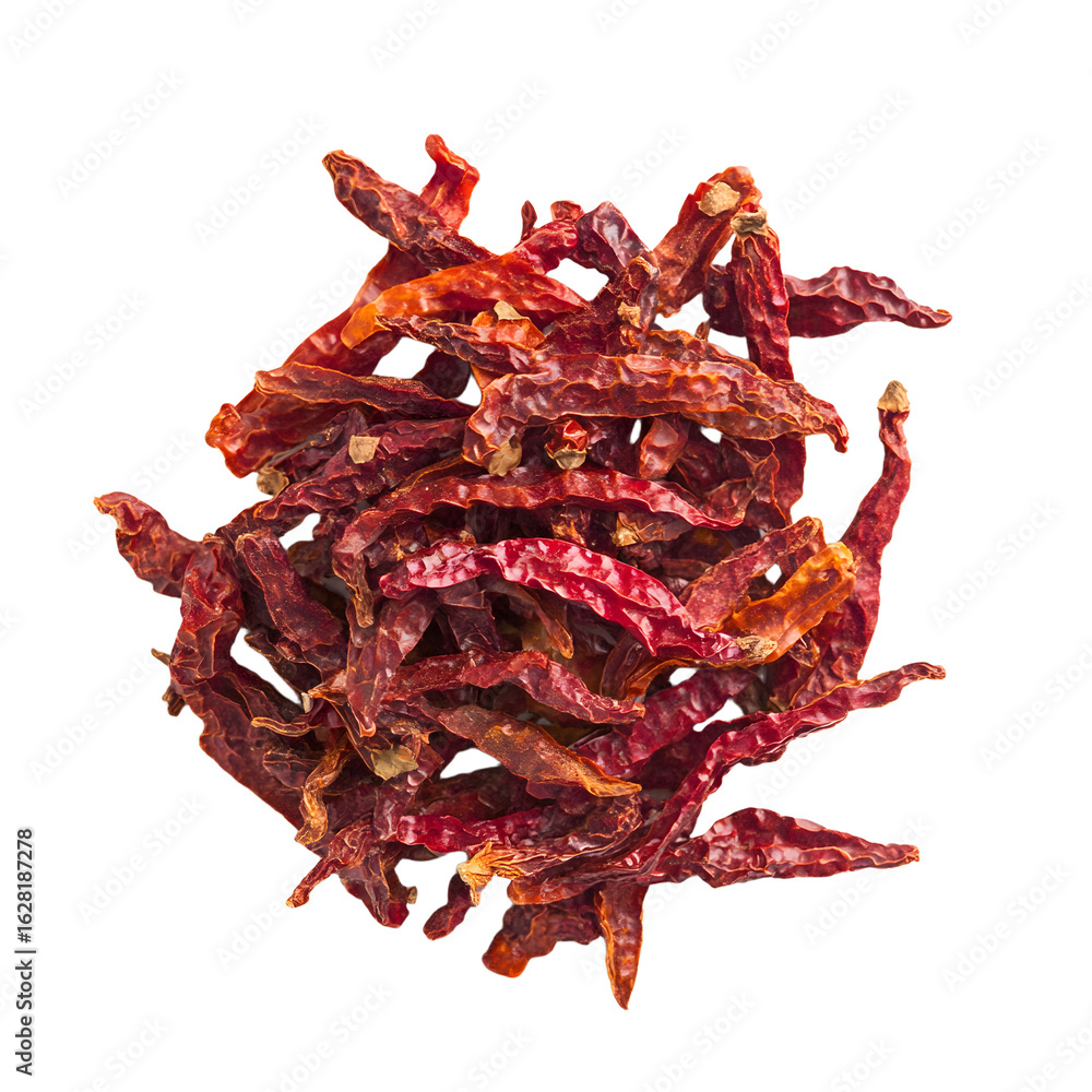 Obraz premium Vibrant Red Cayenne Pepper Isolated for Creative Design Projects