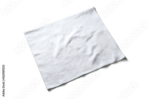 a white towel on a white surface