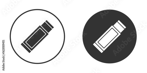Chew gum icon concept, simple flat design. Clipart vecot in black colors