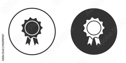 Certificate icon concept, simple flat design. Clipart vecot in black colors