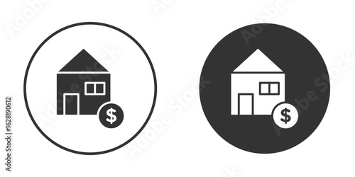 Asset icon concept, simple flat design. Clipart vecot in black colors
