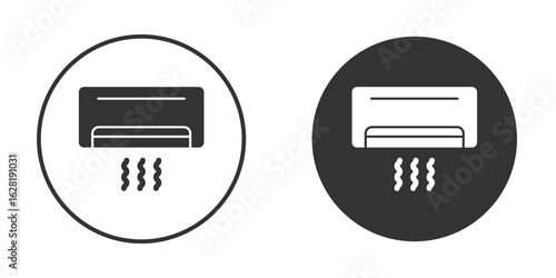 AC unit icon concept, simple flat design. Clipart vecot in black colors