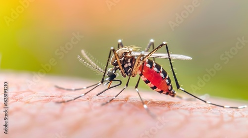 Mosquitoes sucking blood is a common biological phenomenon primarily observed in female mosquitoes, as they require blood meals to obtain essential proteins and iron for egg developmen