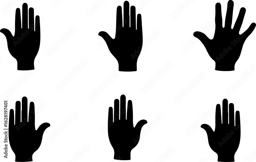 Fototapeta premium Hamsa Hand Symbol Variations vector bundle