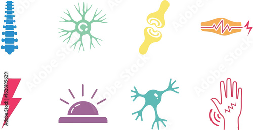 Collection of medical and neurological icons