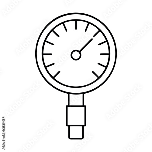 Water Pressure Gauge Dial Icon Needle Indicator for Plumbing HVAC and Industrial Applications
