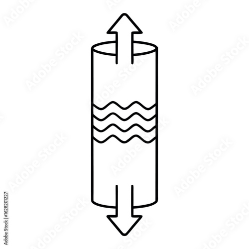 Cylinder Water Filter Icon Clean Modern Design for Purification Systems