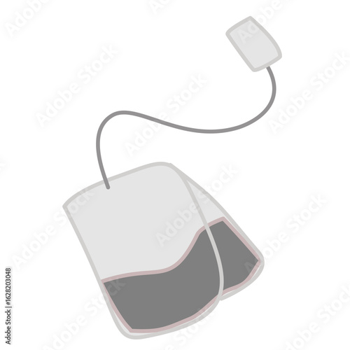 vector illustration teabag tea cup cafe