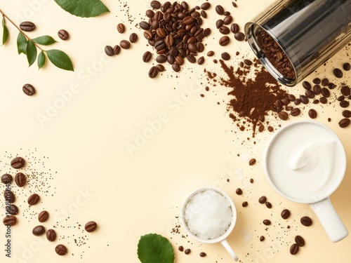 Morning Brew Ingredients -  A Cozy Flat Lay