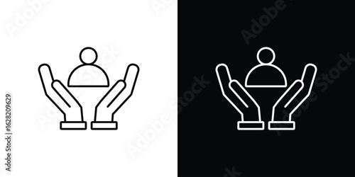 Retention icon or logo, simple minimal style. outline doodle icon.