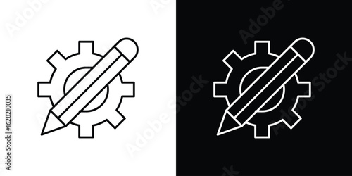 Project Development icon or logo, simple minimal style. outline doodle icon.