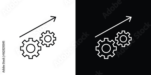 Productivity icon or logo, simple minimal style. outline doodle icon.