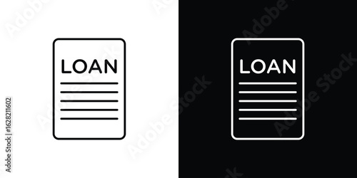 loan icon or logo, simple minimal style. outline doodle icon.