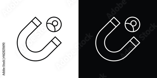 Lead generation icon or logo, simple minimal style. outline doodle icon.