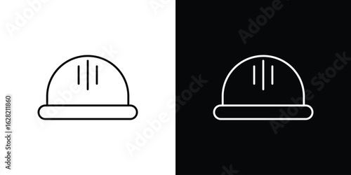 Kettlebell icon or logo, simple minimal style. outline doodle icon.