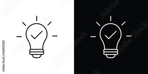 Idea icon or logo, simple minimal style. outline doodle icon.