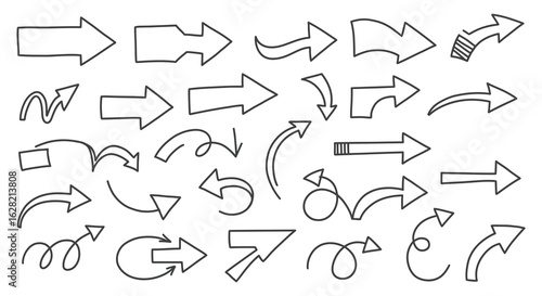 Hand Drawn Arrow Collection Directional Elements for Design and Illustration Projects