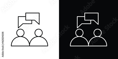 Customer feedback icon or logo, simple minimal style. outline doodle icon.