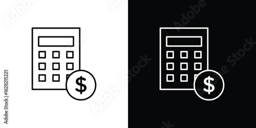 Budget icon or logo, simple minimal style. outline doodle icon.