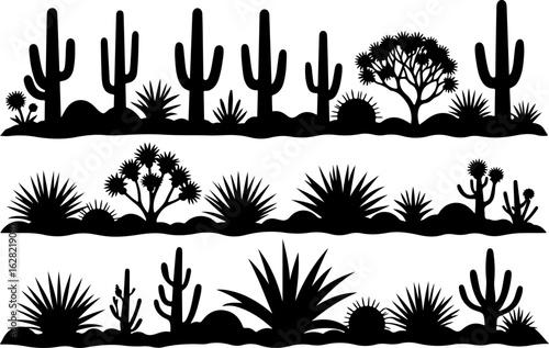Cactus and Desert Plant Silhouettes Collection