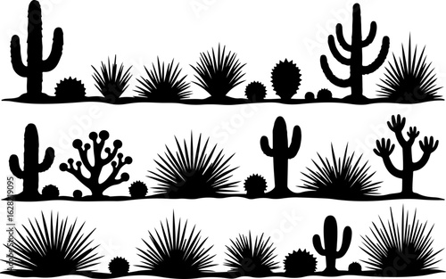 Cactus and Desert Plant Silhouettes Collection